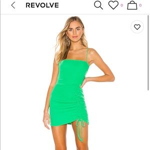 Trendy Kelly Green Mini Dress w/ Ruched Detail
